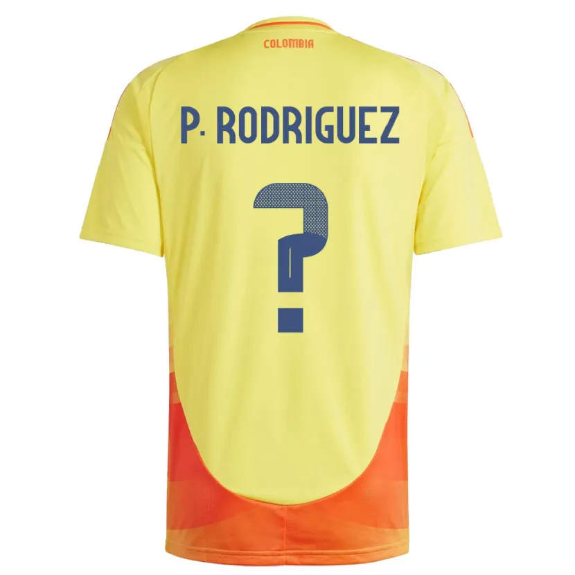 Danxen Børn Colombia Pedro Rodríguez #0 Gul Hjemmebane Spillertrøjer 24-26 Trøje T-Shirt