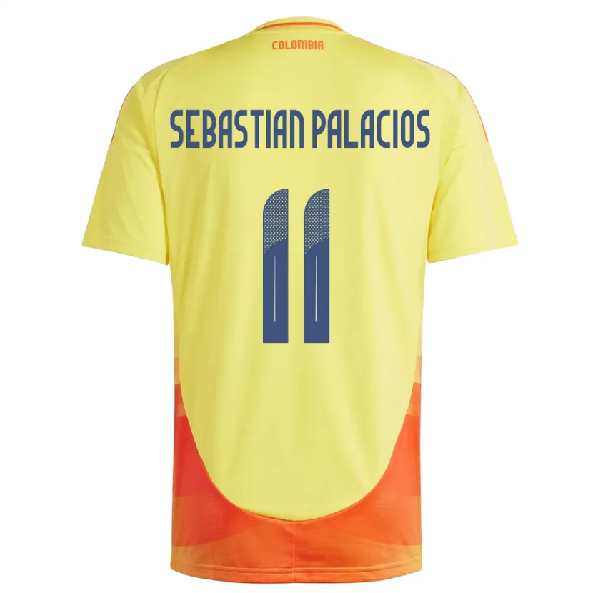 Danxen Børn Colombia Juan Sebastián Palacios #11 Gul Hjemmebane Spillertrøjer 24-26 Trøje T-Shirt