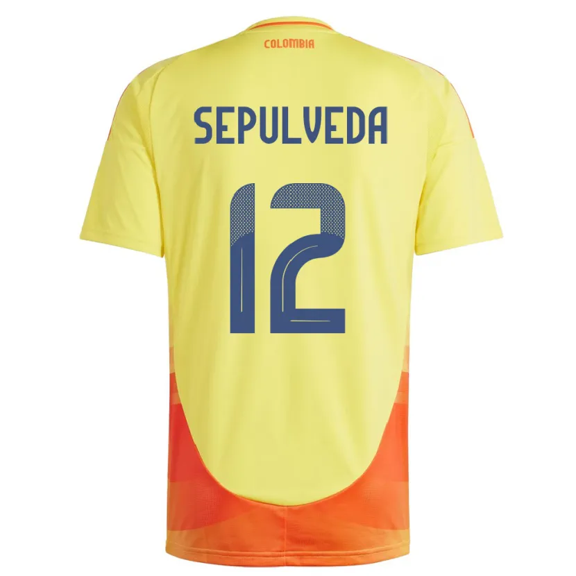 Danxen Børn Colombia Sandra Sepúlveda #12 Gul Hjemmebane Spillertrøjer 24-26 Trøje T-Shirt