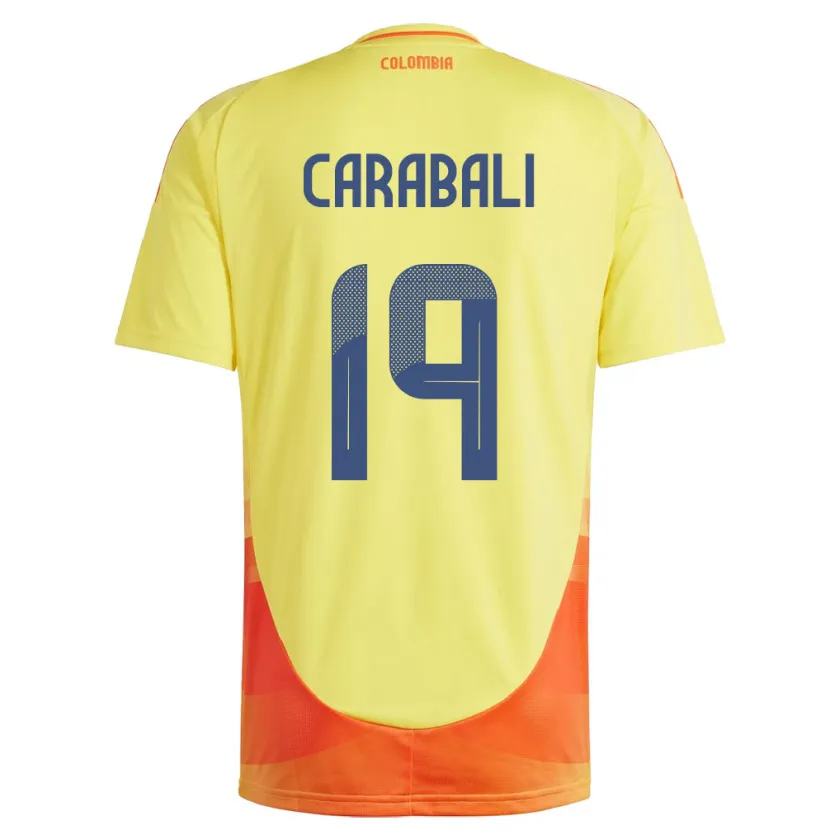 Danxen Børn Colombia Jorelyn Carabalí #19 Gul Hjemmebane Spillertrøjer 24-26 Trøje T-Shirt