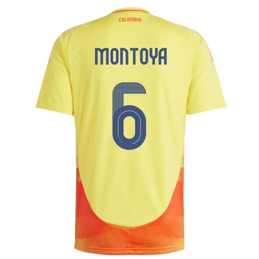 Danxen Børn Colombia Daniela Montoya #6 Gul Hjemmebane Spillertrøjer 24-26 Trøje T-Shirt