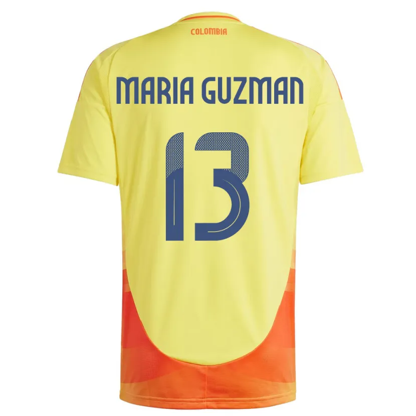 Danxen Børn Colombia Ana María Guzmán #13 Gul Hjemmebane Spillertrøjer 24-26 Trøje T-Shirt