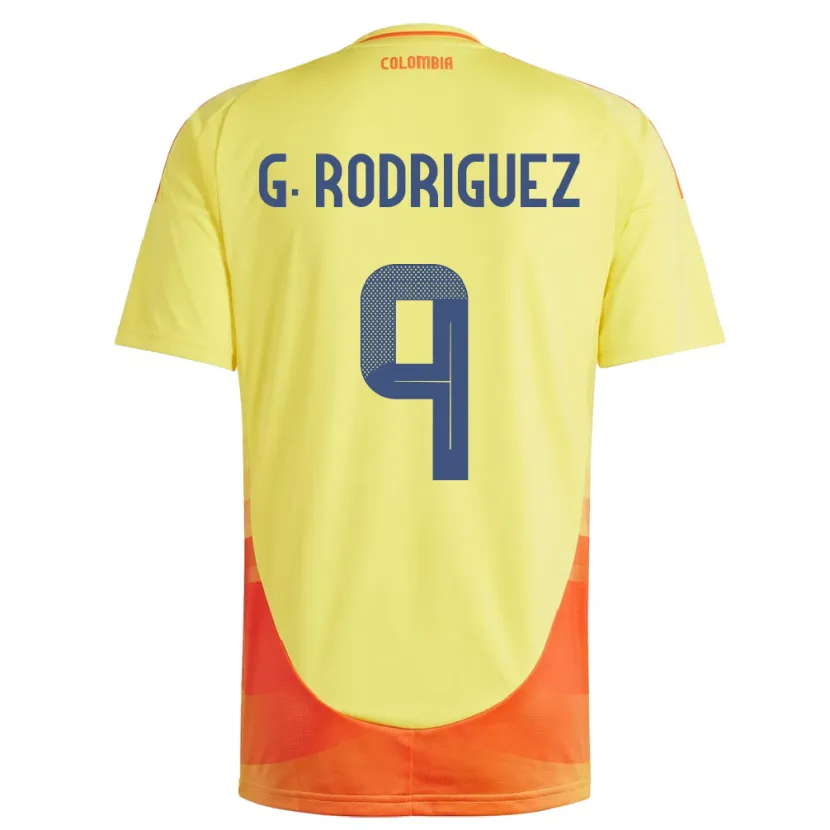 Danxen Børn Colombia Gabriela Rodríguez #9 Gul Hjemmebane Spillertrøjer 24-26 Trøje T-Shirt