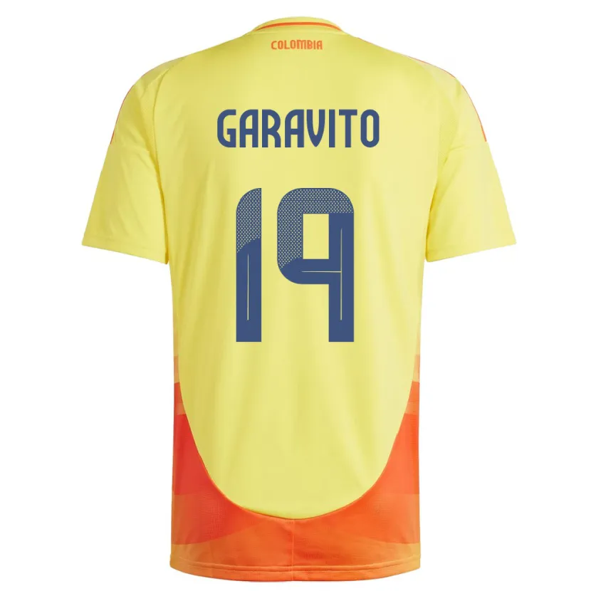 Danxen Børn Colombia Laura Garavito #19 Gul Hjemmebane Spillertrøjer 24-26 Trøje T-Shirt