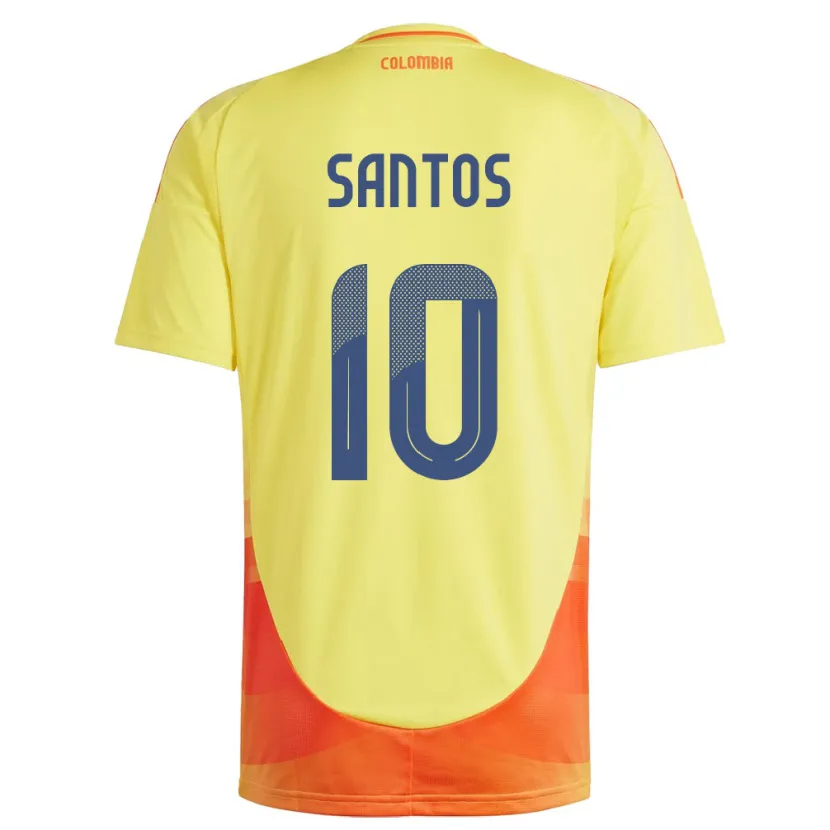 Danxen Børn Colombia Leicy Santos #10 Gul Hjemmebane Spillertrøjer 24-26 Trøje T-Shirt