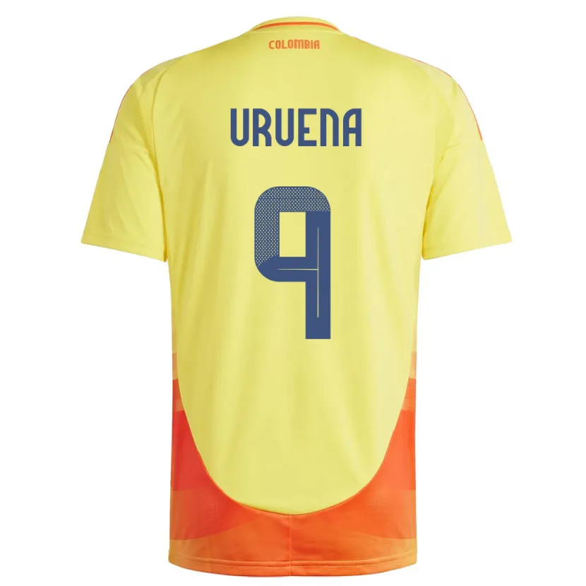 Danxen Børn Colombia Gabriela Urueña #9 Gul Hjemmebane Spillertrøjer 24-26 Trøje T-Shirt