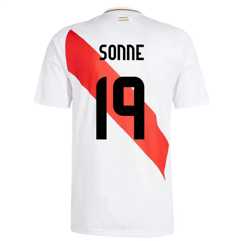 Danxen Børn Peru Oliver Sonne #19 Hvid Hjemmebane Spillertrøjer 24-26 Trøje T-Shirt