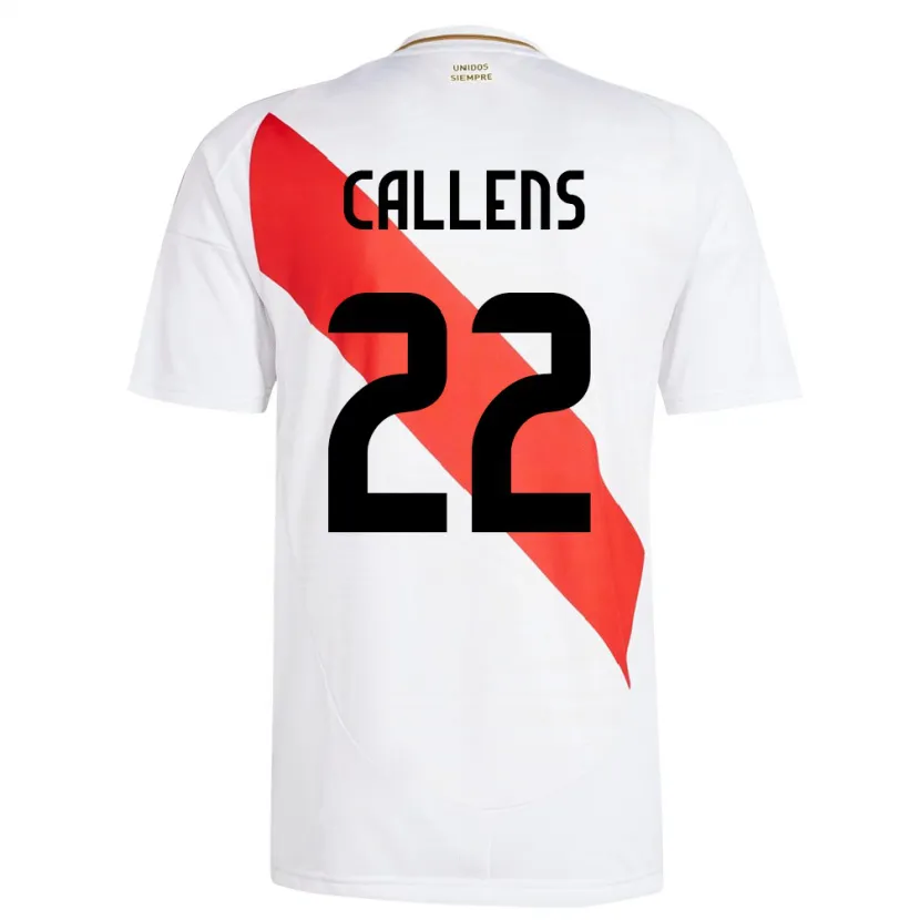 Danxen Børn Peru Alexander Callens #22 Hvid Hjemmebane Spillertrøjer 24-26 Trøje T-Shirt