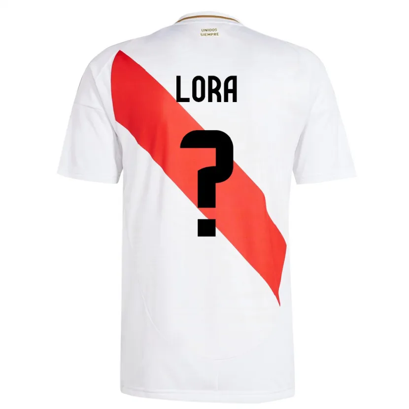 Danxen Børn Peru Fabrizio Lora #0 Hvid Hjemmebane Spillertrøjer 24-26 Trøje T-Shirt