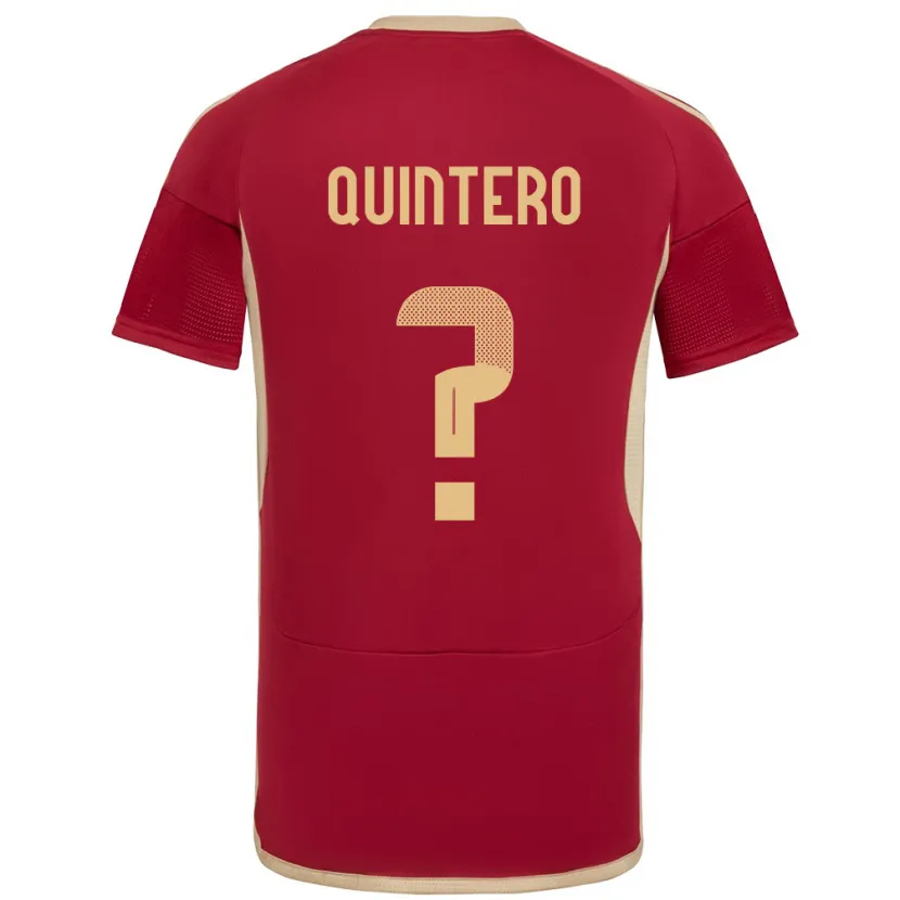 Danxen Børn Venezuela Teo Quintero #0 Bourgogne Hjemmebane Spillertrøjer 24-26 Trøje T-Shirt