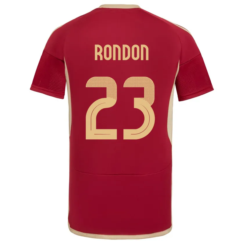 Danxen Børn Venezuela Salomón Rondón #23 Bourgogne Hjemmebane Spillertrøjer 24-26 Trøje T-Shirt