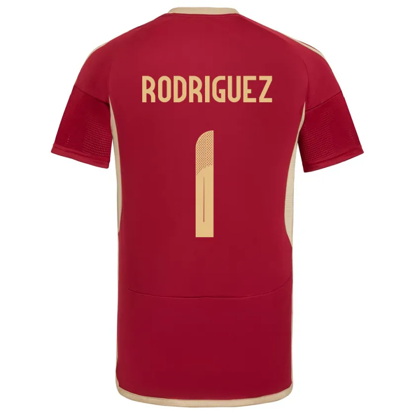 Danxen Børn Venezuela Samuel Rodriguez #1 Bourgogne Hjemmebane Spillertrøjer 24-26 Trøje T-Shirt