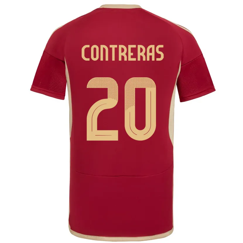 Danxen Børn Venezuela Anderson Contreras #20 Bourgogne Hjemmebane Spillertrøjer 24-26 Trøje T-Shirt