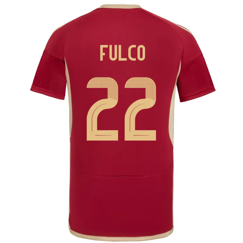 Danxen Børn Venezuela Pedro Fulco #22 Bourgogne Hjemmebane Spillertrøjer 24-26 Trøje T-Shirt