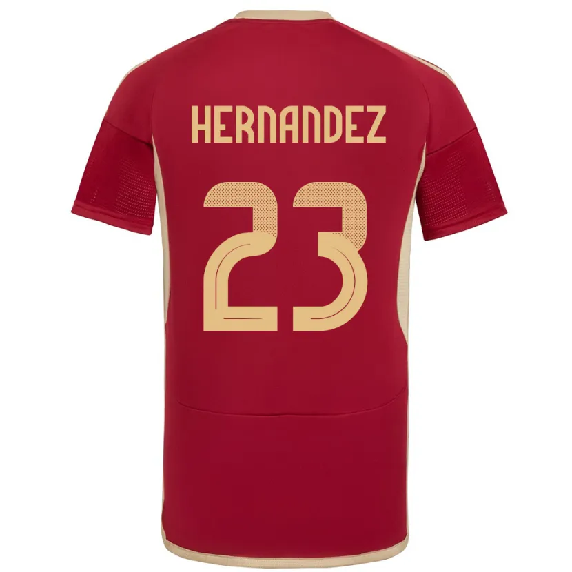 Danxen Børn Venezuela Luifer Hernández #23 Bourgogne Hjemmebane Spillertrøjer 24-26 Trøje T-Shirt