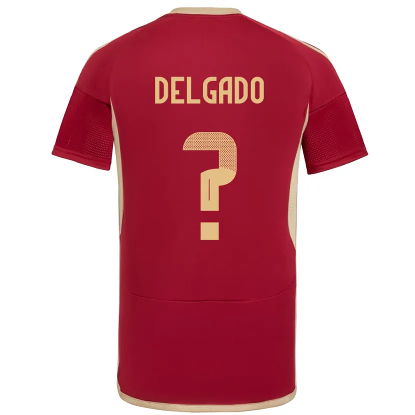 Danxen Børn Venezuela Álex Delgado #0 Bourgogne Hjemmebane Spillertrøjer 24-26 Trøje T-Shirt