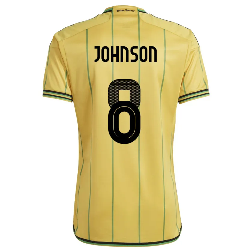 Danxen Børn Jamaica Daniel Johnson #8 Gul Hjemmebane Spillertrøjer 24-26 Trøje T-Shirt