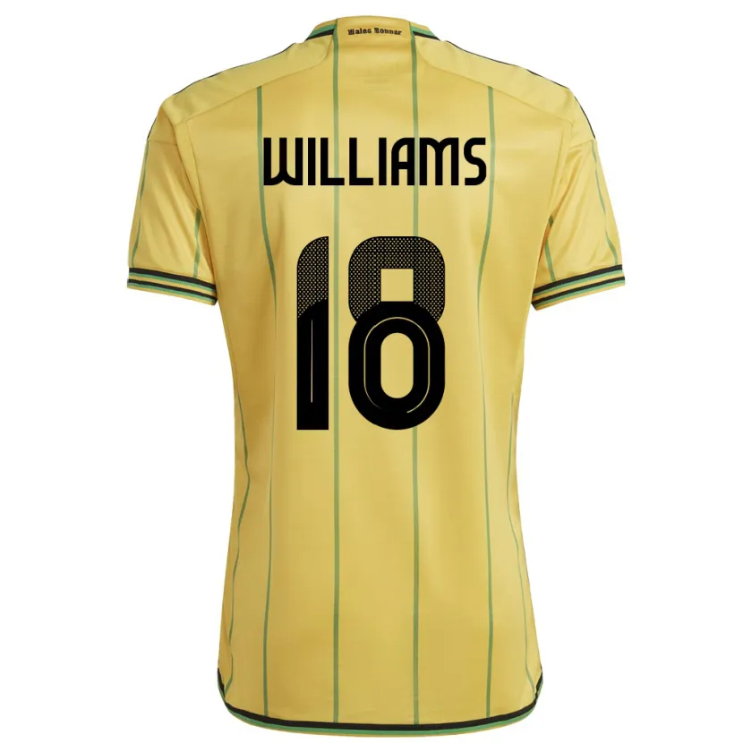 Danxen Børn Jamaica Romario Williams #18 Gul Hjemmebane Spillertrøjer 24-26 Trøje T-Shirt