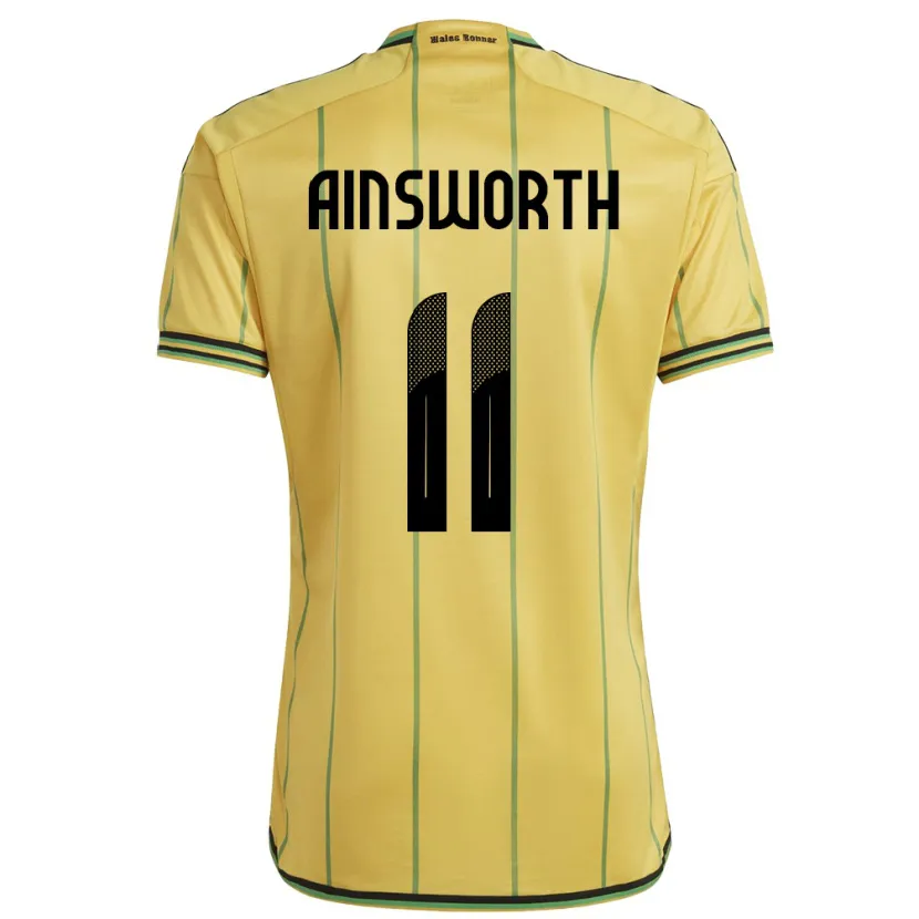 Danxen Børn Jamaica Christopher Ainsworth #11 Gul Hjemmebane Spillertrøjer 24-26 Trøje T-Shirt