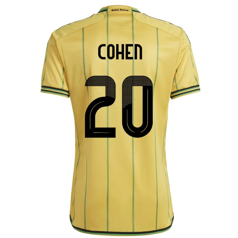 Danxen Børn Jamaica Dunsting Cohen #20 Gul Hjemmebane Spillertrøjer 24-26 Trøje T-Shirt