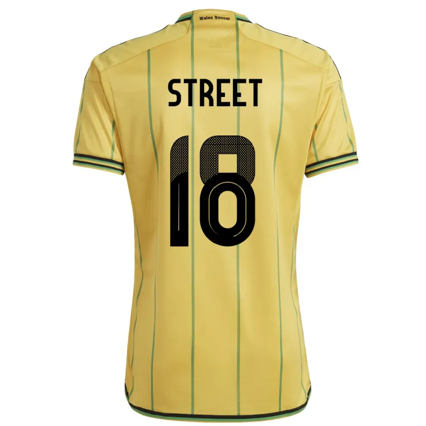 Danxen Børn Jamaica Sydnie Street #18 Gul Hjemmebane Spillertrøjer 24-26 Trøje T-Shirt