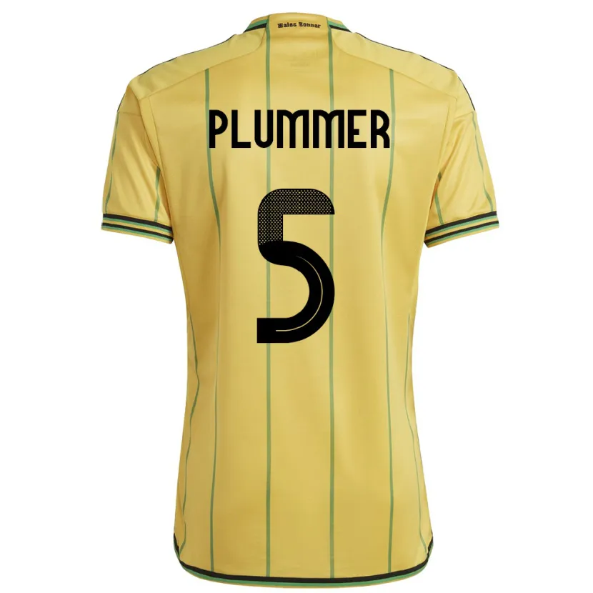 Danxen Børn Jamaica Konya Plummer #5 Gul Hjemmebane Spillertrøjer 24-26 Trøje T-Shirt