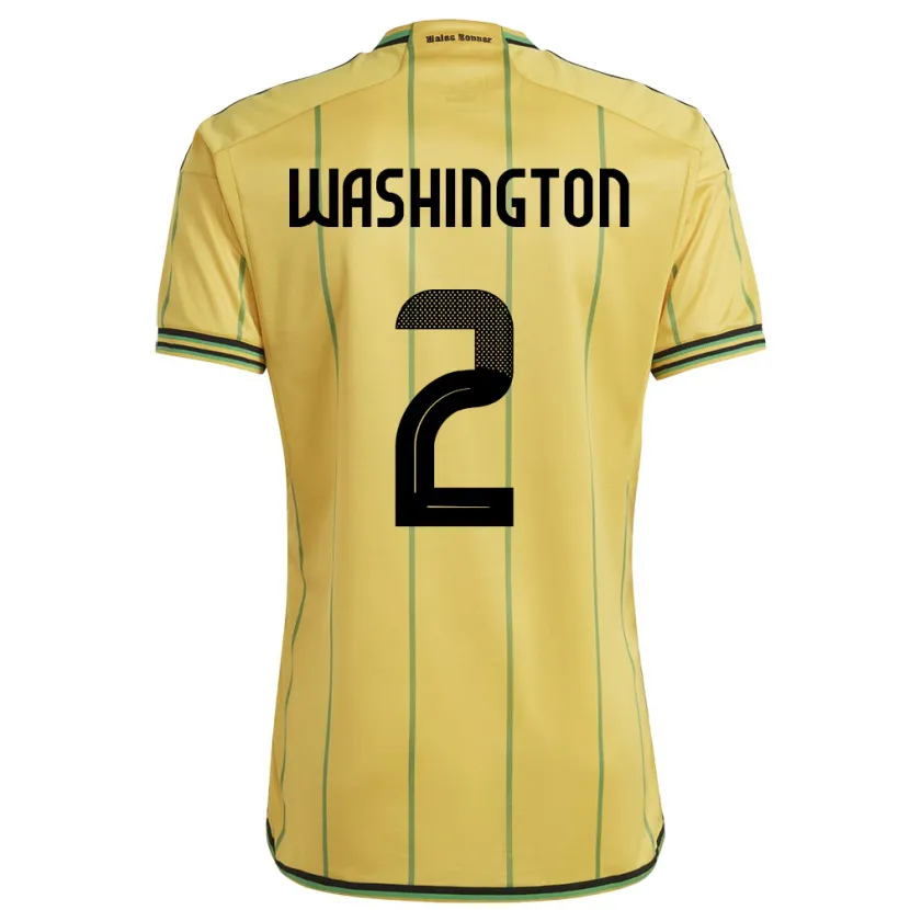 Danxen Børn Jamaica Solai Washington #2 Gul Hjemmebane Spillertrøjer 24-26 Trøje T-Shirt