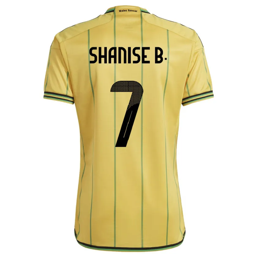 Danxen Børn Jamaica Shanise Buckley #7 Gul Hjemmebane Spillertrøjer 24-26 Trøje T-Shirt