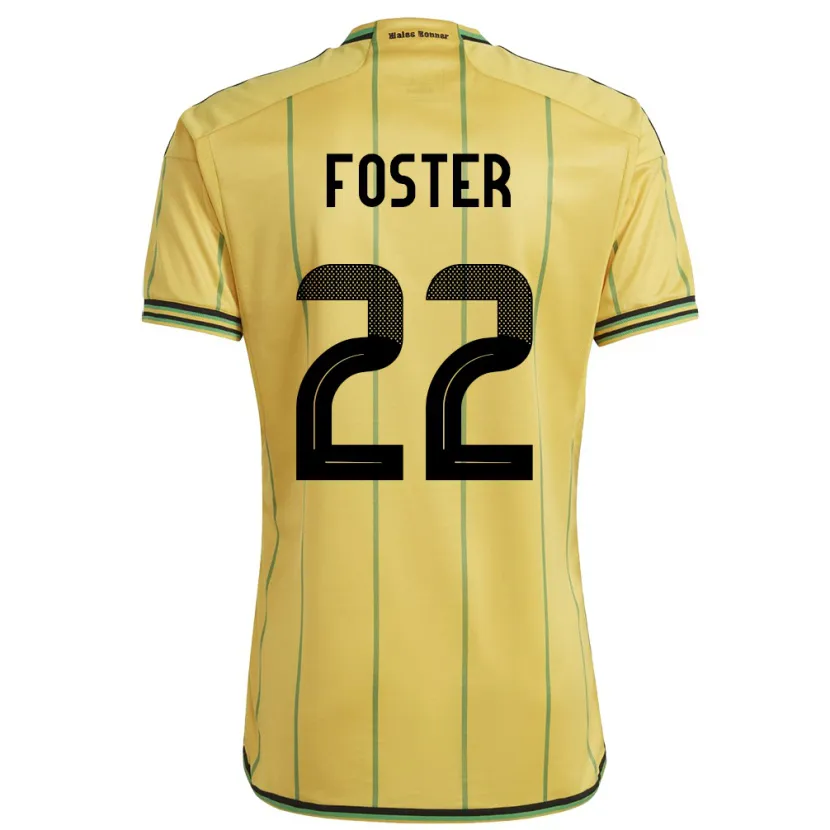 Danxen Børn Jamaica Shanise Foster #22 Gul Hjemmebane Spillertrøjer 24-26 Trøje T-Shirt