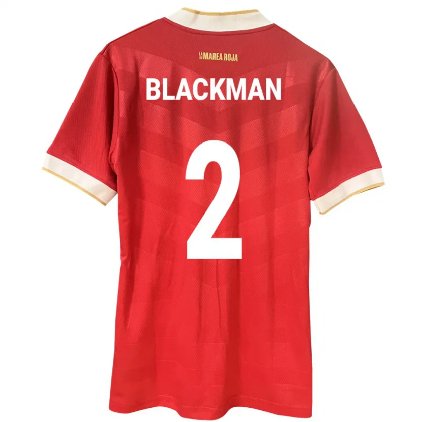 Danxen Børn Panama César Blackman #2 Rød Hjemmebane Spillertrøjer 24-26 Trøje T-Shirt