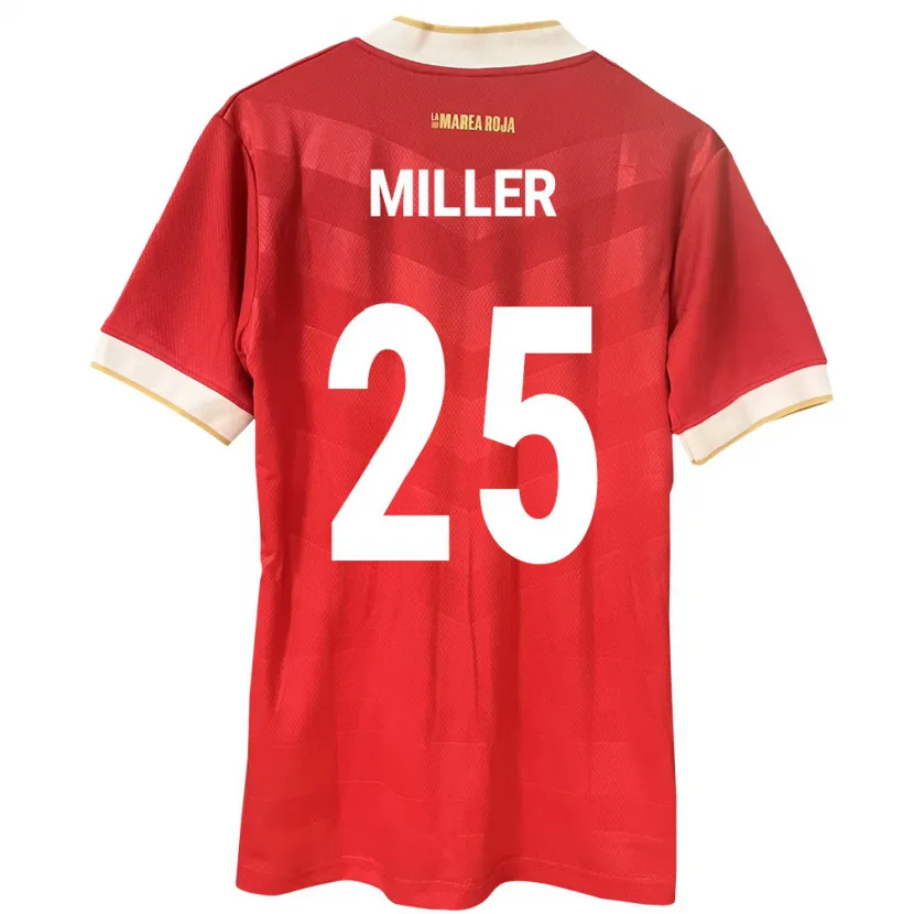 Danxen Børn Panama Roderick Miller #25 Rød Hjemmebane Spillertrøjer 24-26 Trøje T-Shirt