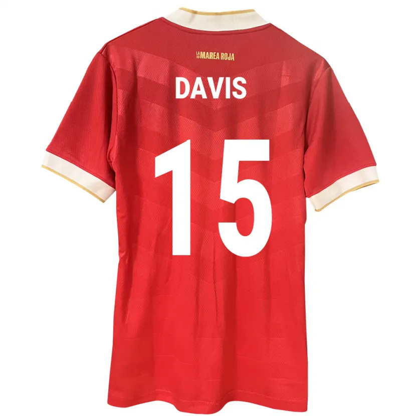 Danxen Børn Panama Éric Davis #15 Rød Hjemmebane Spillertrøjer 24-26 Trøje T-Shirt