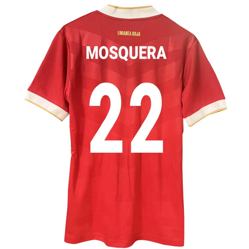 Danxen Børn Panama Orlando Mosquera #22 Rød Hjemmebane Spillertrøjer 24-26 Trøje T-Shirt