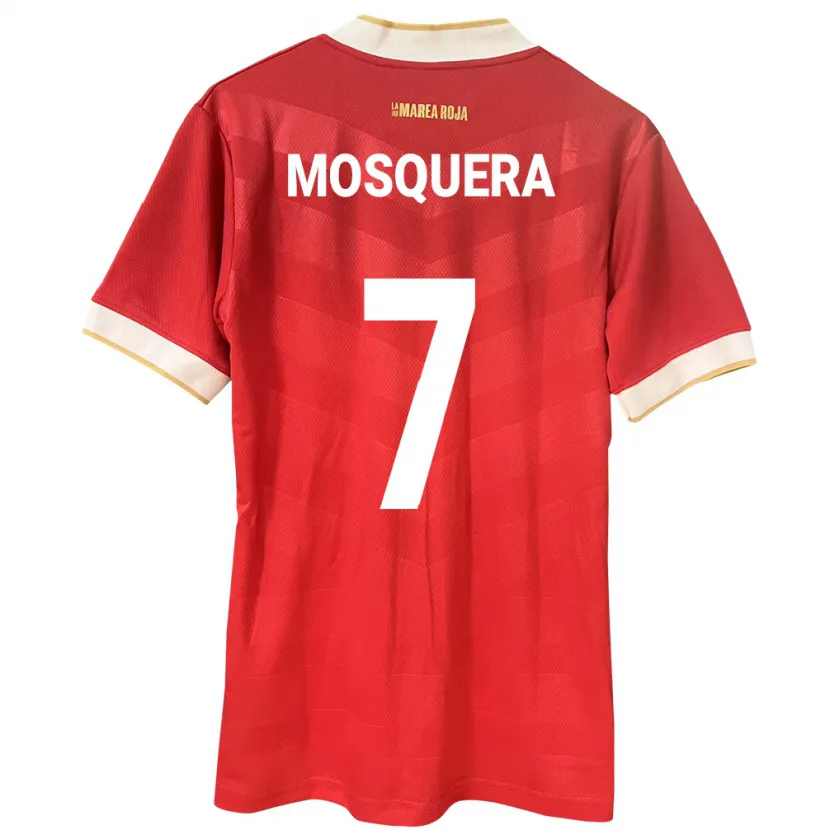 Danxen Børn Panama Rafael Mosquera #7 Rød Hjemmebane Spillertrøjer 24-26 Trøje T-Shirt