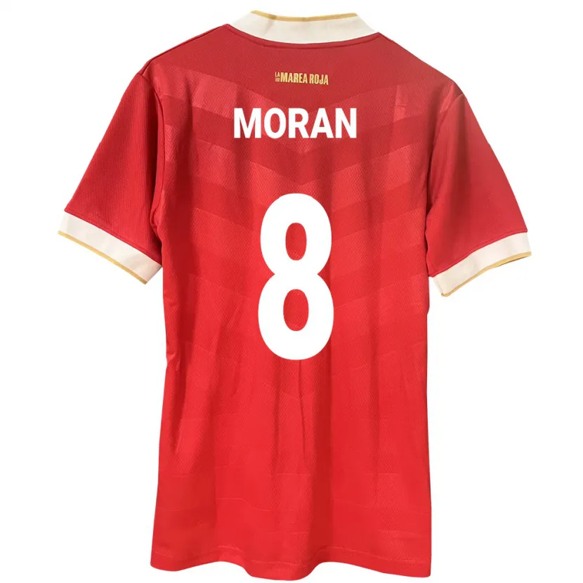 Danxen Børn Panama Martín Morán #8 Rød Hjemmebane Spillertrøjer 24-26 Trøje T-Shirt