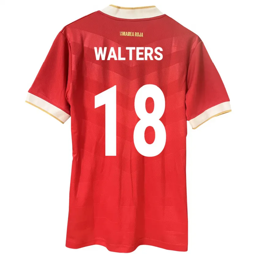 Danxen Børn Panama Kairo Walters #18 Rød Hjemmebane Spillertrøjer 24-26 Trøje T-Shirt