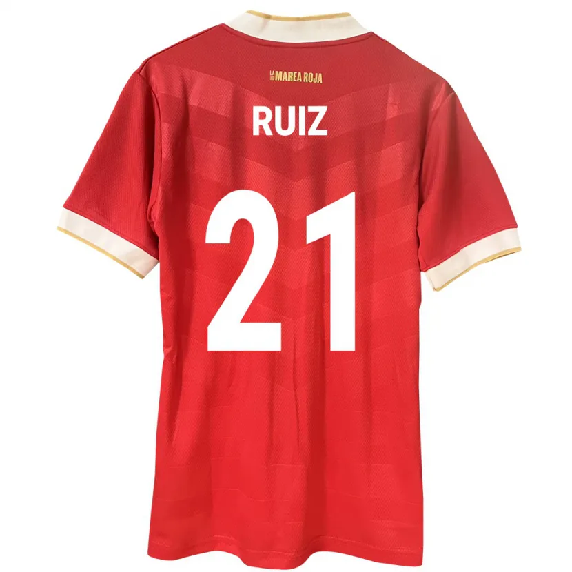 Danxen Børn Panama Alberto Ruiz #21 Rød Hjemmebane Spillertrøjer 24-26 Trøje T-Shirt