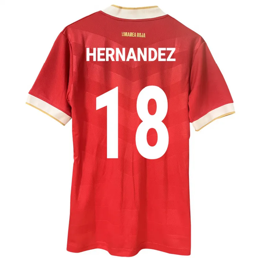 Danxen Børn Panama Erika Hernández #18 Rød Hjemmebane Spillertrøjer 24-26 Trøje T-Shirt