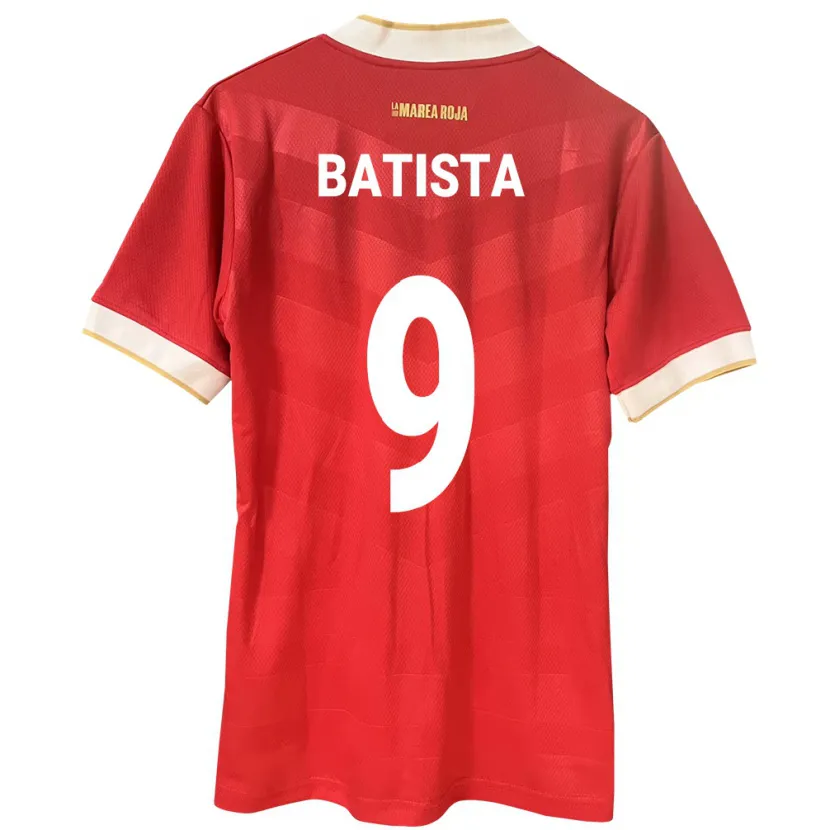 Danxen Børn Panama Yanixa Batista #9 Rød Hjemmebane Spillertrøjer 24-26 Trøje T-Shirt