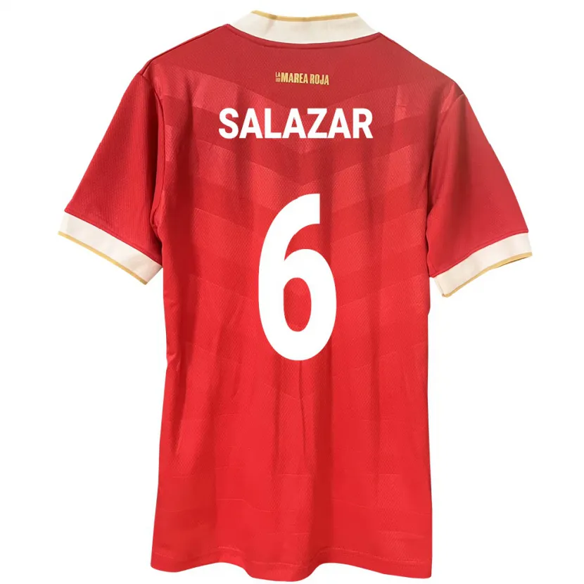 Danxen Børn Panama Deysiré Salazar #6 Rød Hjemmebane Spillertrøjer 24-26 Trøje T-Shirt