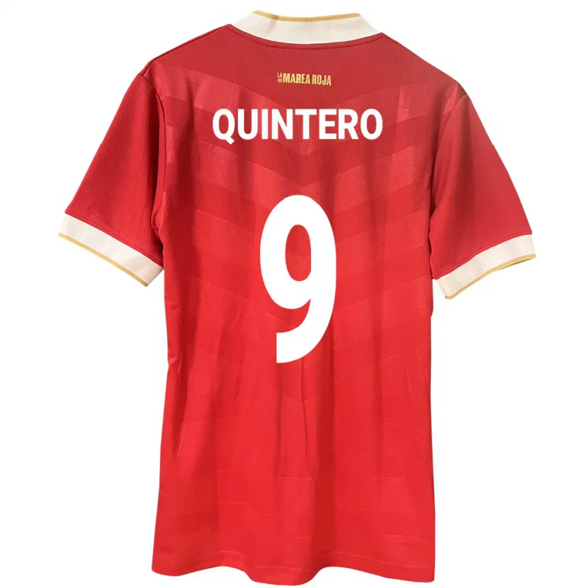 Danxen Børn Panama Ana Quintero #9 Rød Hjemmebane Spillertrøjer 24-26 Trøje T-Shirt