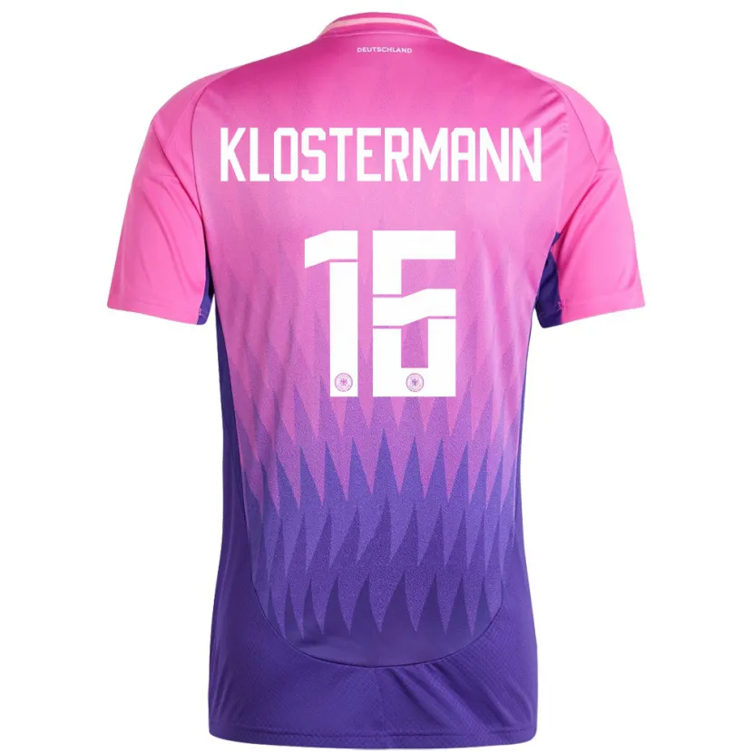 Danxen Børn Tyskland Lukas Klostermann #16 Pink Lilla Udebane Spillertrøjer 24-26 Trøje T-Shirt