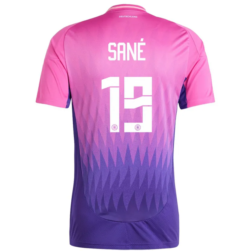 Danxen Børn Tyskland Leroy Sane #19 Pink Lilla Udebane Spillertrøjer 24-26 Trøje T-Shirt