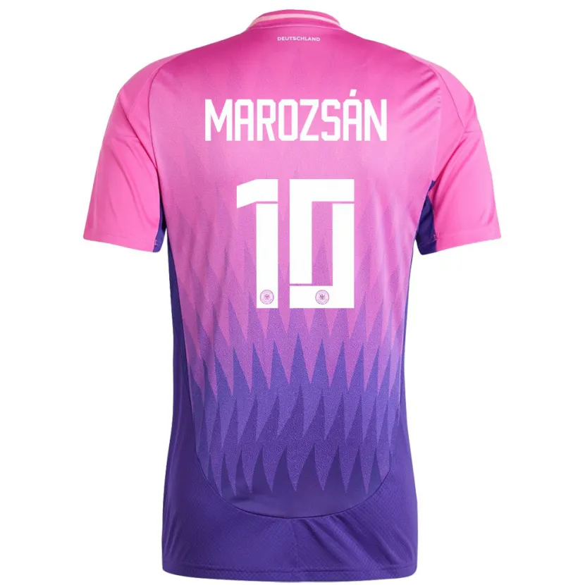 Danxen Børn Tyskland Dzsenifer Marozsan #10 Pink Lilla Udebane Spillertrøjer 24-26 Trøje T-Shirt