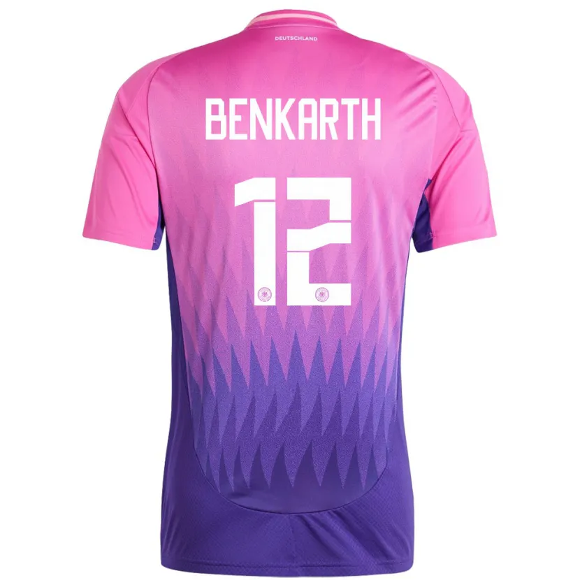 Danxen Børn Tyskland Laura Benkarth #12 Pink Lilla Udebane Spillertrøjer 24-26 Trøje T-Shirt