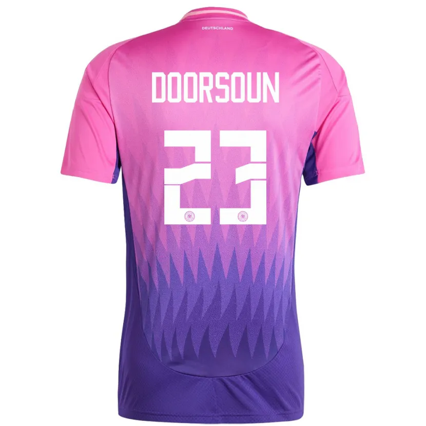 Danxen Børn Tyskland Sara Doorsoun #23 Pink Lilla Udebane Spillertrøjer 24-26 Trøje T-Shirt