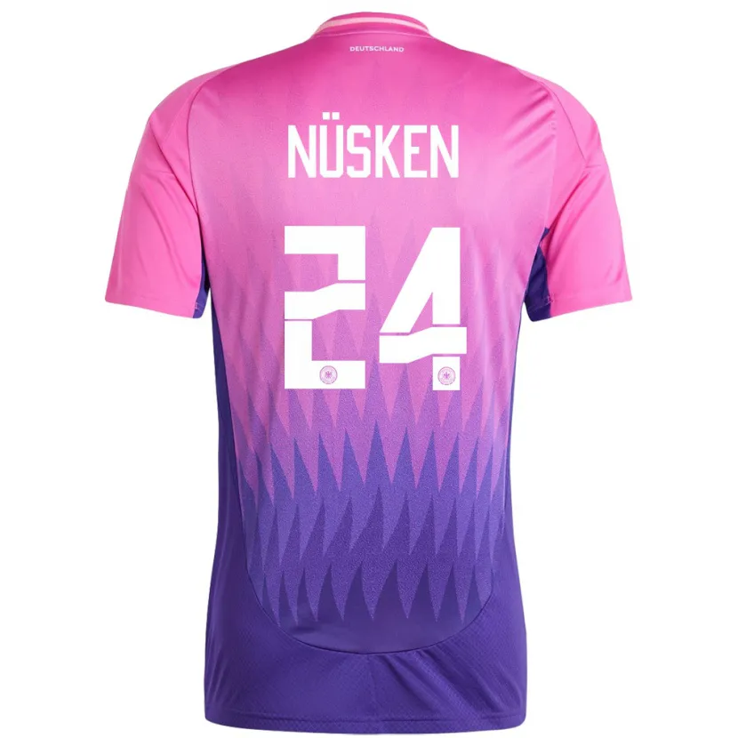 Danxen Børn Tyskland Sjoeke Nusken #24 Pink Lilla Udebane Spillertrøjer 24-26 Trøje T-Shirt