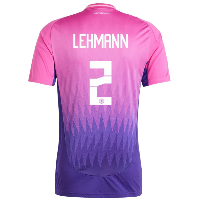 Danxen Børn Tyskland Paul Lehmann #2 Pink Lilla Udebane Spillertrøjer 24-26 Trøje T-Shirt