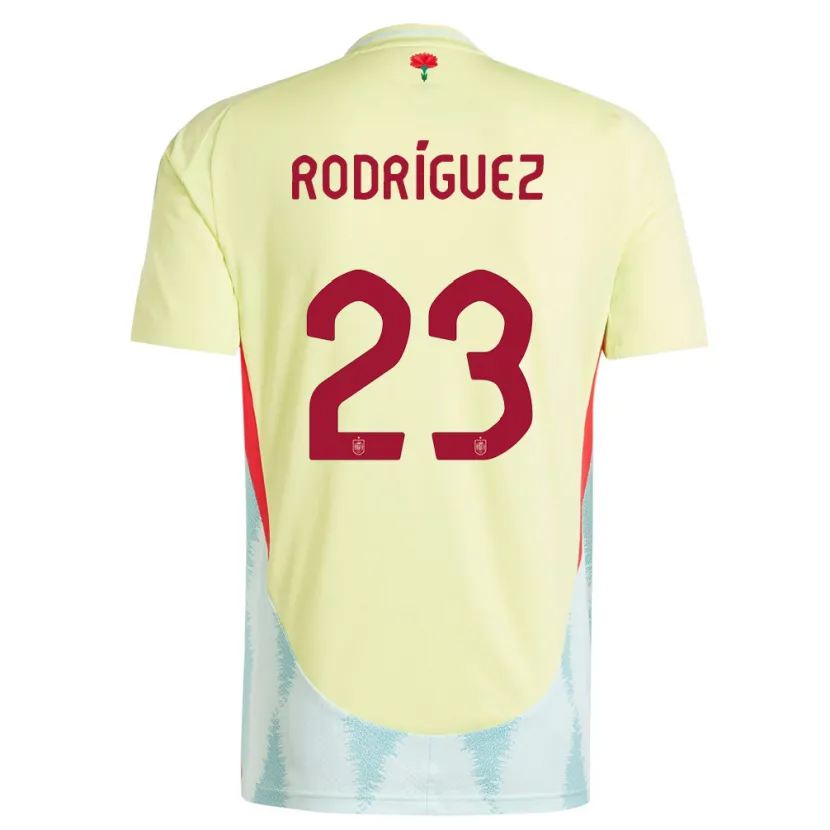 Danxen Børn Spanien Misa Rodriguez #23 Gul Udebane Spillertrøjer 24-26 Trøje T-Shirt