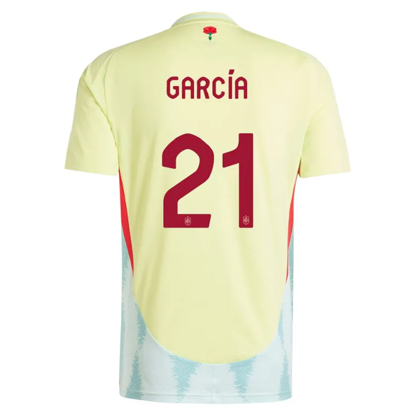 Danxen Børn Spanien Sheila Garcia #21 Gul Udebane Spillertrøjer 24-26 Trøje T-Shirt